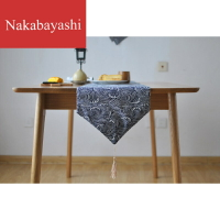 日式和風傳統風格桌旗 棉麻裝飾布藝 茶道桌布