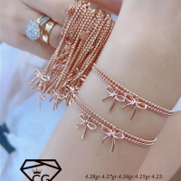 CHIBI GOLD - Kalung boba bandul pita 750% 17K
