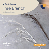 New Christmas Tree Branch - Behind the Lens - Properti Foto Props Natal Ranting Kayu Pohon