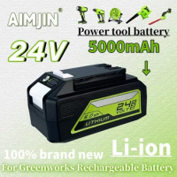 Batería recargable iones litio para herramientas eléctricas Greenworks, 24V, 5.0AH, 29842, 29852, 29322, 20362, MO24B410