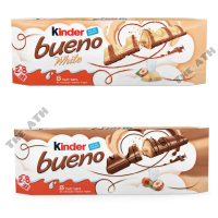 สินค้าดี  คลังสินค้า Kinder bueno 8 twin bars  (กล่องยาว 16 แท่ง)