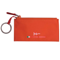LUNA ROSSA by PRADA 風帆盃字母LOGO零錢鑰匙機能包(橘色)