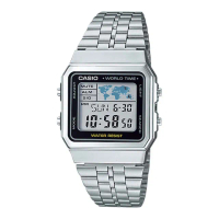 【CASIO 卡西歐】世界地圖探險復古風格電子錶(A500WA)