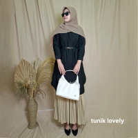 Tunik Lovely cringkle - ootd fashion wanita - tunik kekinian