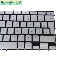 AZERTY French backlit keyboard for ASUS Chromebook C434 C434TA DSM4T 14 FR NE Norway backlit keyboards laptops silver ASM18J2