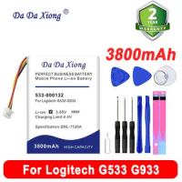 Top Brand New 3800mAh 533-000132 Battery for Logitech G533 G933 G533S G933S
