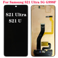 Dead Pixel G998F LCD For Samsung S21 Ultra 5G G998B G998U LCD Display 6.8'' With Frame For S21 U G998F/DS LCD Repair