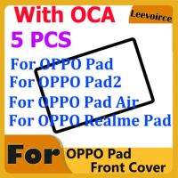5 PCS For OPPO Realme Pad Front Cover With OCA For OPPO Pad 2 Outer Glass For OPPO Pad Air Panel Repair Replacement Parts