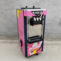 PBOBP Table Top Ice Cream Maker Desktop Soft Ice Cream Machine 3 Flavor Ice Cream Machine