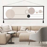 簡約客廳裝飾畫沙發背景墻壁畫壁毯北歐大氣抽象掛畫北歐風掛毯