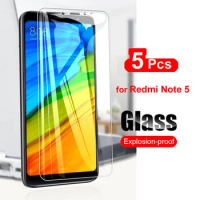 5Pcs For Xiaomi Redmi Note 5 Note5 Tempered Glass Screen Protector For Xiaomi Redmi Note 5A Pro Transparent Glass Film 9H