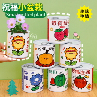 兒童勵志種植小盆栽 小學生種植盲盒禮品創意手工DIY植物罐頭盆栽2