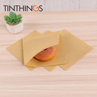 1000 pcs 15x15cm white Brown Kraft paper bag Trigonometric sandwich Donuts bags for Bakery bread food bags packaging Customized