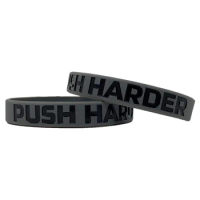 300pcs Motivational PUSH HARDER Silicone Bracelets Rubber Wristbands Free Shipping by DHL