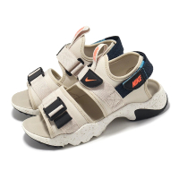 【NIKE 耐吉】涼鞋 Wmns Canyon Sandal 女鞋 米白 藍 緩衝 抓地 休閒鞋 涼拖鞋(CV5515-004)
