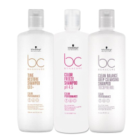Schwarzkopf施華蔻 BC髮露(洗髮精)1000ml系列-凝時再生Q10+/晶燦鎖色pH4.5/純淨平衡維生素E髮露