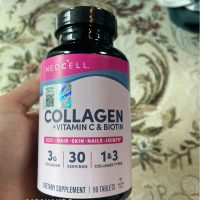 NeoCell Super Collagen + Vitamin C & Biotin Supplement Tablets, for Hair, Skin, and Nails, 90 Count