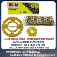 Yamaha SRL115 LAGENDA 115 428H Scket Set Gold + RKM Chain (GOLD) Motorcycle Racing