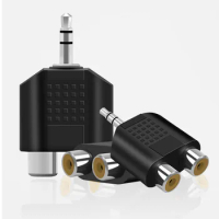 RCA Y Splitter AV Audio Video Plug Converter 1 Male To 2 Female Adapter 3.5mm Jack RCA Plug To Double Converter
