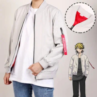Anime Cosplay Tokyo Revengers Costumes Kazutora Hanemiya Jacket Baseball White Coat Valhalla Uniform Mikey Draken Halloween2024