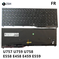 FR French keyboard for Fujitsu Lifebook U757 U758 U759 E558 E458 E459 E559 Laptop Keyboard Backlight without mouse