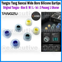 Tangzu Tang Sancai Wide Bore Silicone Eartips - Original Tangzu - Size S / M / L - Isi : 3 Pasang 1 