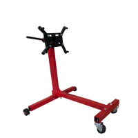 Steel Rotating Engine Stand with 360 Degree Rotating Head, Swivel Casters, Engine Transportation Stand (1,000 lb) Capacity, Red
