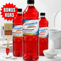 KLINBOS PORSELEN 1 LITER Pembersih Kerak 20X Lebih Kuat Untuk Kamar Mandi,pembersih kerak kamar mand