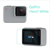 Tempered Glass Protector For GoPro Go pro Hero7 Hero 7 White/Silver Camera Front Lens LCD Dsiaply Screen Protective Film Guard