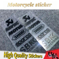 Motorcycle Accessories Reflective Helmet Decoration Embossed Carbon Brazing Waterproof For Akrapovic Shoei Notebook Sticker