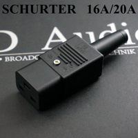 進口 瑞士舒Schurter 4795 16A20A 發燒電源尾插插頭插尾