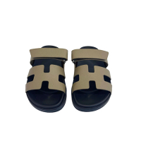 HERMES 經典爆款 H LOGO 二舅拖鞋(女款)(大象灰)