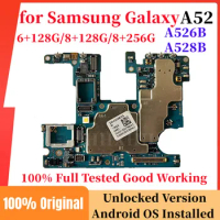 Unlocked Original for Samsung Galaxy A52 A526B A528B 5G A526U Motherboard 128gb 256gb Mainboard Circuit Logic Board in Stock
