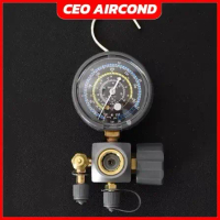 CEOapt Single Manifold Gauge Exhaust Type R32 R410a R22 R134a Aircond Pressure Gas Meter Refrigerant