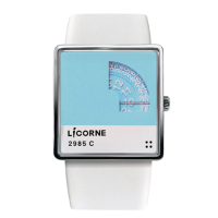 【LICORNE】力抗 創意扇型逆跳式色票錶 粉藍/LI006BWNW