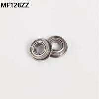 100pcs/lot Flanged bearing MF128ZZ / LF1280ZZ miniature flange deep groove ball bearings MF128-2Z 8*12*3.5 mm