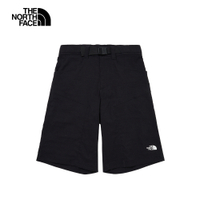 【The North Face 官方旗艦】北面男款黑色吸濕排汗可調節腰帶舒適休閒短褲｜8AV6JK3