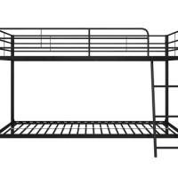 Mainstays Small Spaces Twin-over-Twin Low Profile Junior Bunk Bed, Black kids bed kid bed bunk bed