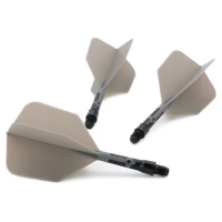 CUESOUL ROST T19 Integrated Dart Shaft and Flights Big Wing Shape,Size S,Set of 3 Grey Color