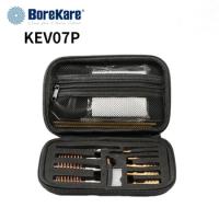 BoreKare Portable Gun Cleaning Kit for .45, .40, .357/.38/9mm, .22 Caliber Pistol with Brass Rods Multifunctional Clean Gadget
