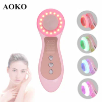 AOKO New Arrival LED Photon Facial Skin Rejuvenation Instrument EMS Facial Beauty Device Facial Massage Skin Tighten Face Lift
