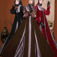Gamis Mewah Jeneta Set by Almeyra Gamis Pesta Gamis Original Matt buludru