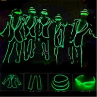 LED Light Costume Robot Suit Luminous Clothing EL Wire Glowing Light Up Dance Wear With Glasses And Cap MJ Style For party Show