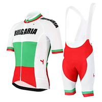 Classic Retro Bulgaria Short Sleeve Cycling Jersey Set Pro Team Road Bicycle Maillot Ciclismo Men's Summer Bike Wear Clothing