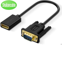 SHULIANCABLE HDMI to VGA Adapter, HDMI female to VGA male 1080p compatible with TV Stick, Monitor, PC