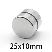 Neodymium Magnet 25mm x 10mm Permanent Magnetic Disc 25x10mm N35 NdFeB Round Super Powerful Strong 25*10mm
