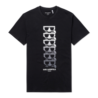 KARL LAGERFELD 老佛爺 熱銷大Logo圖案短袖T恤-黑色