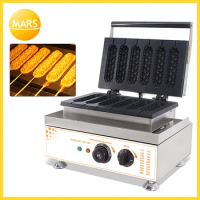 French and Philippines Electric Muffin Corn Dog Waffle Stick Maker Non-stick 6pcs Hot Dog Making Machine Can Put in Vending Cart