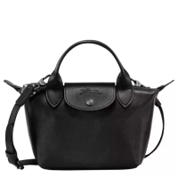 Longchamp Longchamp Cuir Le Pliage Xs Hanbag Black
