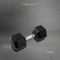 Atomcore Fitness Hexagonal Dumbbell - Rubber Dumbbell Barbell 20KG